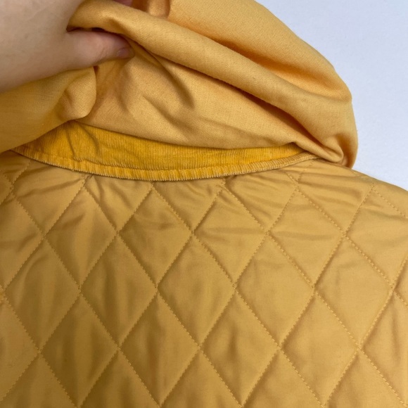 VINTAGE Simons quilted corduroy collar yellow jacket - Picture 13 of 13